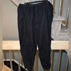 GAP Black Parachute Pants with Elastic Waistband